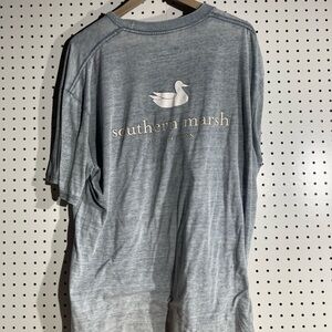 XL Southern Marsh Light Gray/Blue Short Sleeve Tee